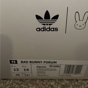 Adidas Kids Bad Bunny Forum Bottoms - White